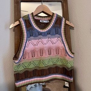Zara crochet sweater vest